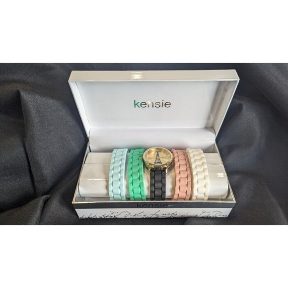 Lot of (3) Kensie Watch Variety Gift Set with Silicone Interchangeable Bands NEW - Picture 3 of 4